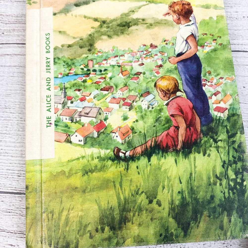 Vintage The Alice and Jerry Books Set of 2 Round About & Friendly Village - Picture 2 of 13